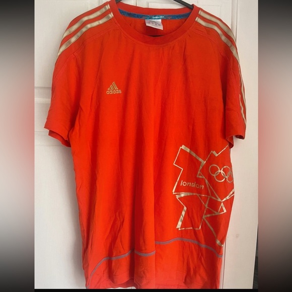 ORANGE Adidas Olympic T-shirt London 2012 Size L - Picture 2 of 10